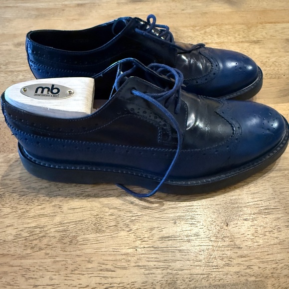 Paul Smith Women’s Blue Leather Oxford Dress Shoes (limited Male Only edition) - Picture 3 of 4